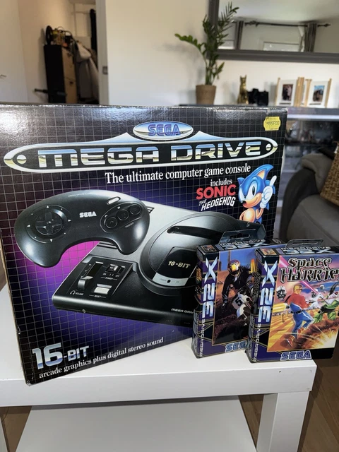 Console SEGA Mega Drive 2 Noire – Occasion, Avec Jeux, Région PAL