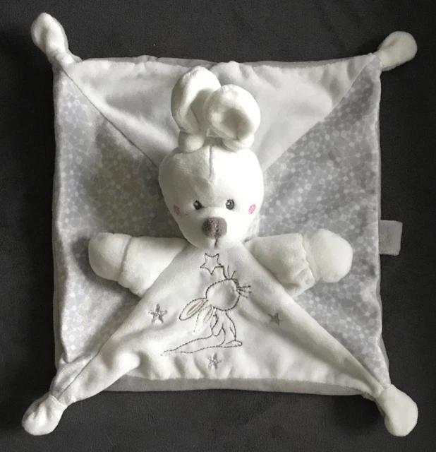 Doudou Lapin blanc gris étoiles Simba Toys