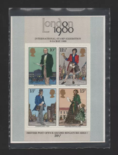 Gb 1979 Sir Rowland Hill - London 1980 Stamp Exhibition M/Sheet *Mnh*