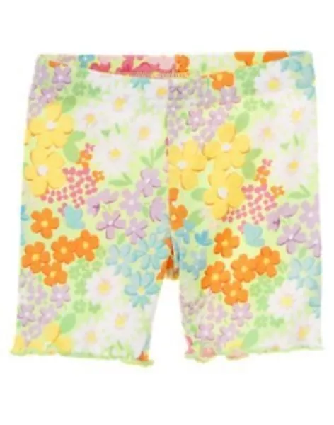 Gymboree Butterfly Blossoms Green Floral Bike Shorts 3 6 12 18 24 2T 3T 4T 5 Nwt