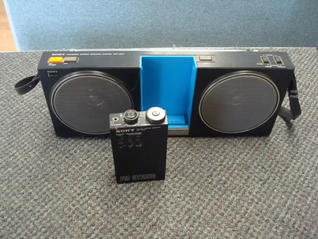 Sony Srf-80w Am-Fm Stereo Docking Station / Portable Radio Working