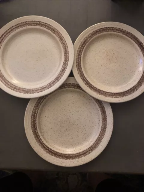 Homespun Stonecast By Churchill England Vintage Cottage 10 1/4” Dinner Plates 3
