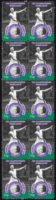 Suzanne Lenglen 1920 Womens Wimbledon Tennis Champion Strip Of 10 Mint Stamps