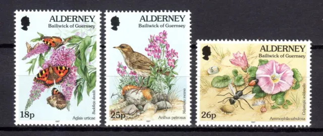 Flora & Fauna, MiNr.: 100 - 102, unmounted mint /never hinged, 1997,  Alderney
