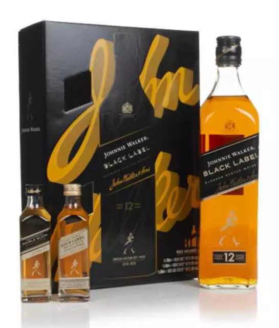 Johnnie Walker Black Label 12 Year Old Gift Pack Whisky (800ml, 40%)