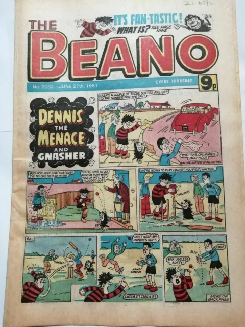 DC Thompson THE BEANO Comic. June 27th 1981 Issue 2032 **Free UK Postage**