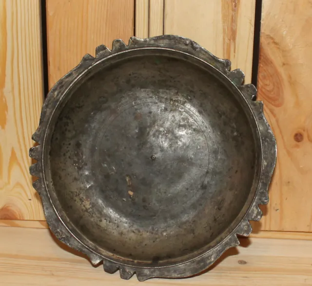 Antique 19c hand made metal bowl