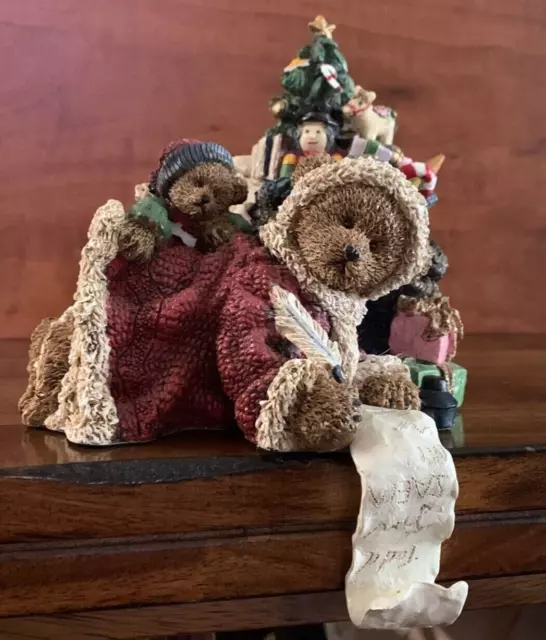 Stocking Holder Christmas Grandeur Figurine Noel "Letter To Santa" Vintage