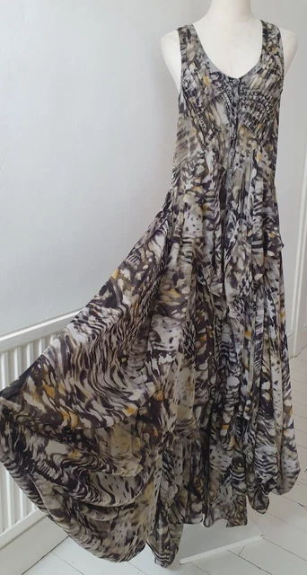 STUNNING*** ALL SAINTS Katana 100% Silk Maxi Dress, Uk10, Us6, Eu38 286.70  - PicClick UK