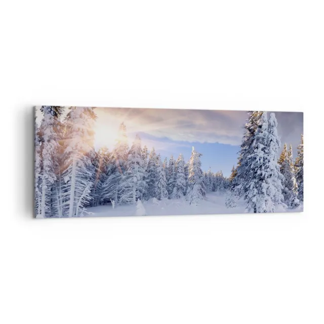 Wandbilder 140x50cm Leinwandbild Abenteuer alpen winter schnee XXL Bilder
