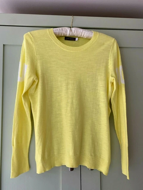 MINT VELVET YELLOW Cotton lightweight Sweater Jumper Oui Non UK 14