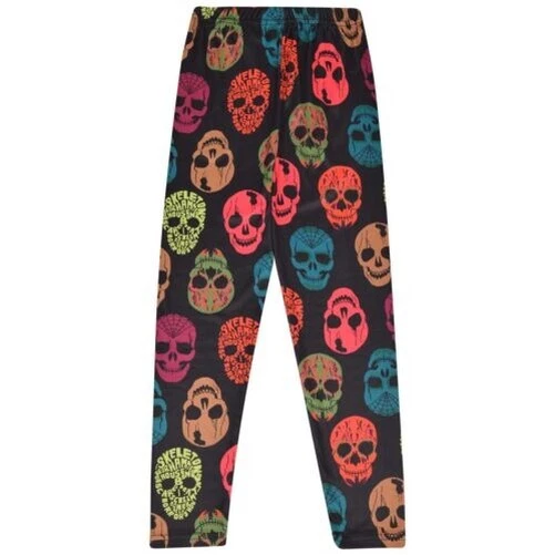 Bambine Legging Multi Teschi Stampa Morbido Comodo Halloween Party Leggings