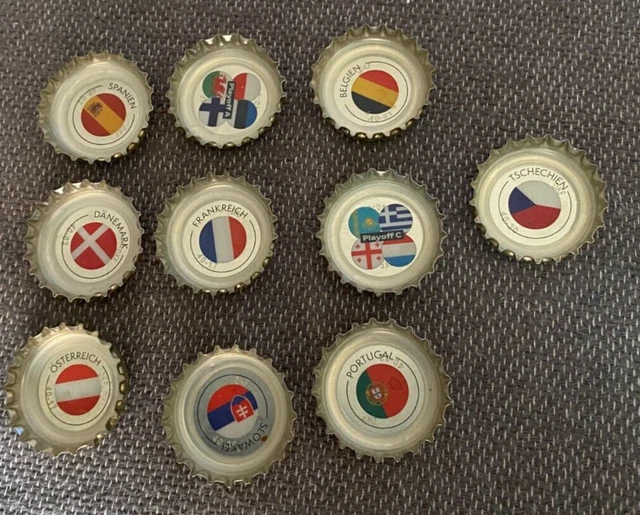 10 BITBURGER KRONKORKEN EM 2024 10 verschiedene Länder EUR 1,50