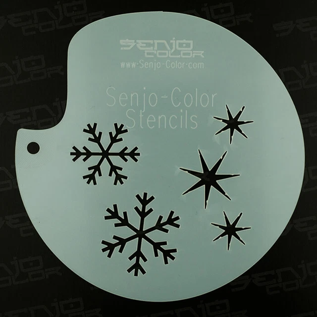 Airbrush Schablone Schneeflocke 115mm Polyesterfolie Senjo Color TST2029