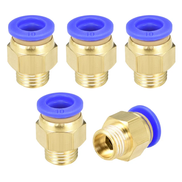 5pz 1/4" maschio G filettatura diritta 10mm premere raccordo rapidi pneumatico