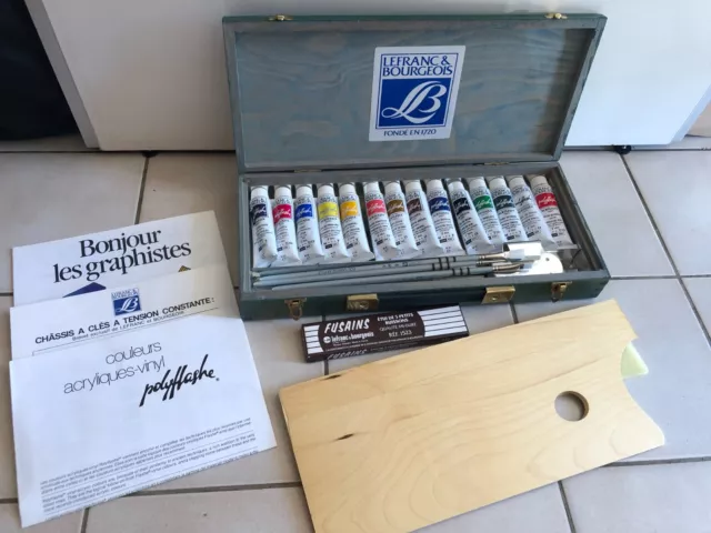 superbe COFFRET MALETTE de PEINTRE BOITE DE PEINTURE LEFRANC BOURGEOIS neuf !