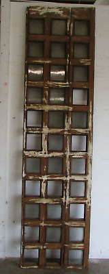 Antique Mexican Old Door #106-Rustic-28.5x106x2-Gorgeous-33 Panel-Glass