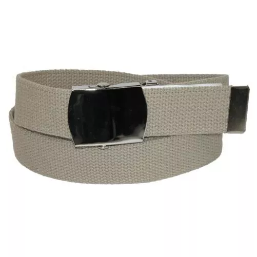 New CTM Big & Tall Cotton Belt with Nickel Finish Buckle (Pack of 3)