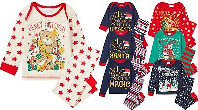 Kids Christmas Pyjamas Babies Boys Girls Xmas Nightwear Pyjama PJs 0-13 Years