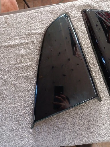 2015-2023 Mustang Genuine Ford Side Quarter Window Scoops Covers Matte Black