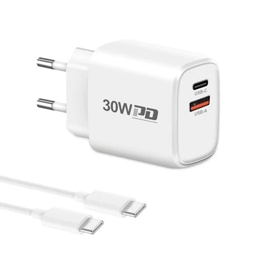 Caricatore Universale 45W Con 2 Porte USB-C, Super Fast Charger Per Smartphone, Tablet E Laptop - 5