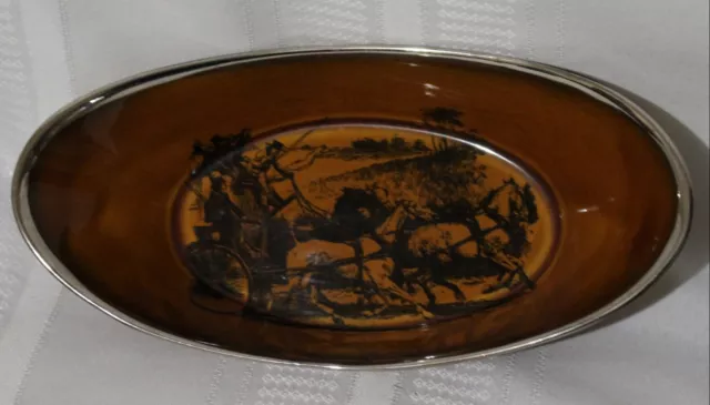 Antique Ridgway Potteries Coaching Days Racing the Mail Serving Bowl England