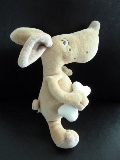 G7 - DOUDOU HOCHET  POP ART There is not art  CHIEN ET SON OS BEIGE BLANC GRELOT