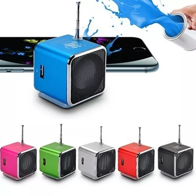 Portable Mini Subwoofer Speaker Music Player FM Radio MicroSD TF USB MP3