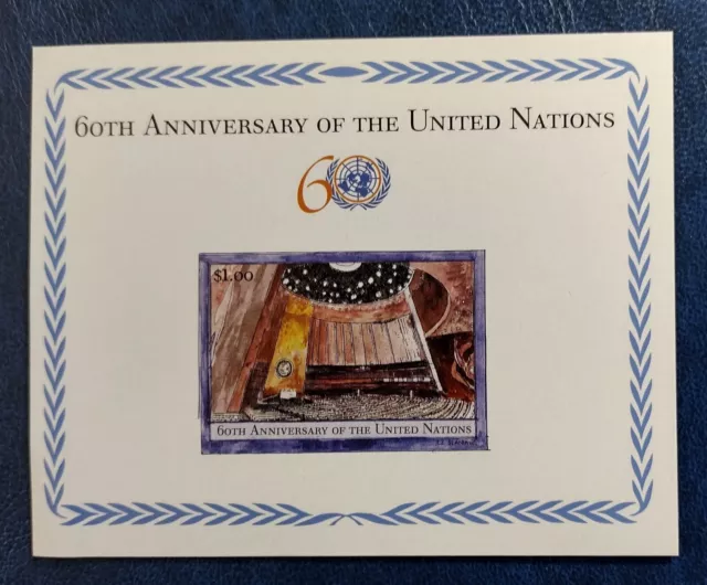 UNITED NATIONS  NY 2005 60th Anniversary  Scott 875  MNH UN Souvenir Sheet