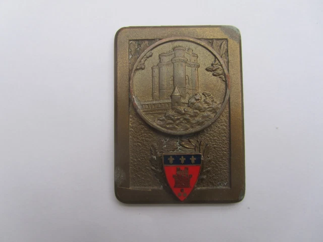 Médaillon Ancien En Bronze - Ville De Vincennes, Musique, XXème Siècle, Collection