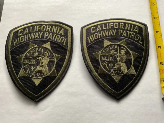 California Highway Patrol Subdued collectors patch set 2 pieces