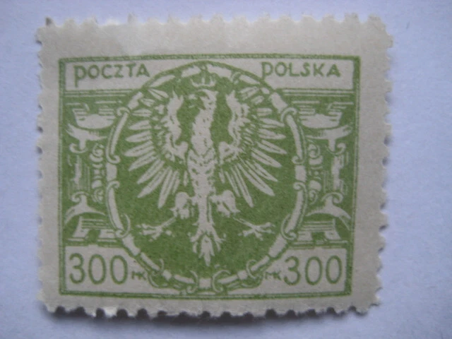 Polen Polska  1923  Mi.Nr. 177  ungebraucht mit Falzrest  300 M  Wappenadler