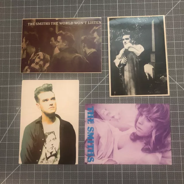 Set of 4 The Smiths Morrissey Vintage Postcards 1980s The World Won't Listen