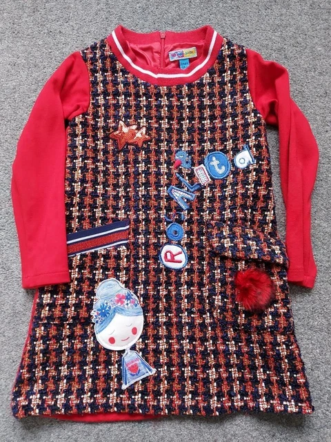 Rosalita Senoritas Designer Girls Glitter Thread/Applique Dress,  8 Yrs