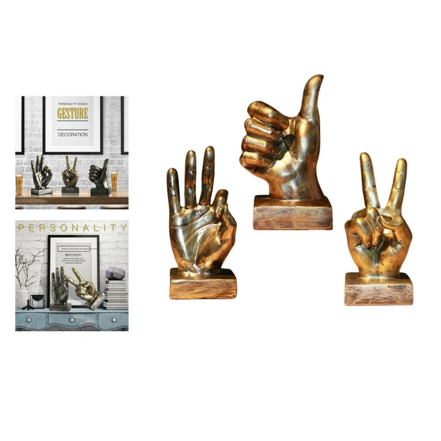 Geste de la main Sculpture Ornement Figurine Statue Accessoires Photo Étagère