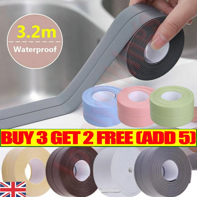 3.2M Caulk Tapes Bath Self-Adhesive Caulk Strip Kitchen Edge Wall Sink Sealant✰