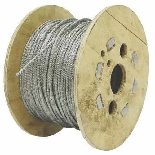 GALVANISED STEEL WIRE ROPE Metal Cable 100m Roll 3mm 4mm 5mm 6mm 8mm  Galvanized £45.00 - PicClick UK