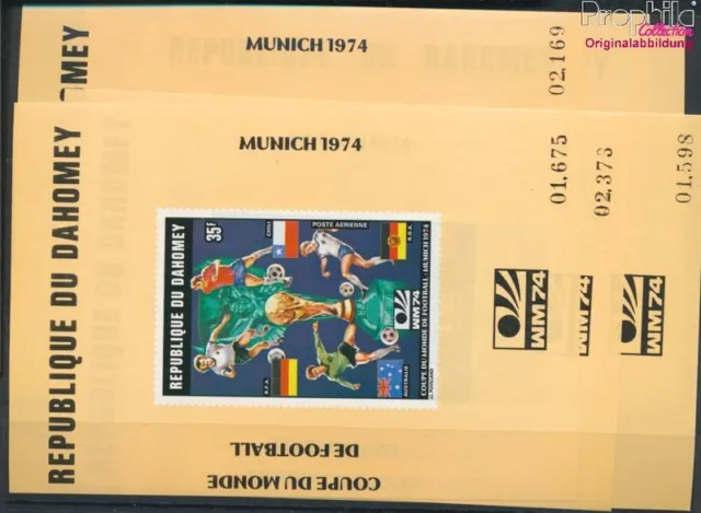 Briefmarken Dahomey 1974 Mi Block24-Block29 postfrisch Fußball (10285430