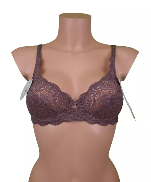 Reggiseno con ferretto Triumph Amourette 300 W marrone caffè latte 3090/2M molto pizzo NUOVO 1A