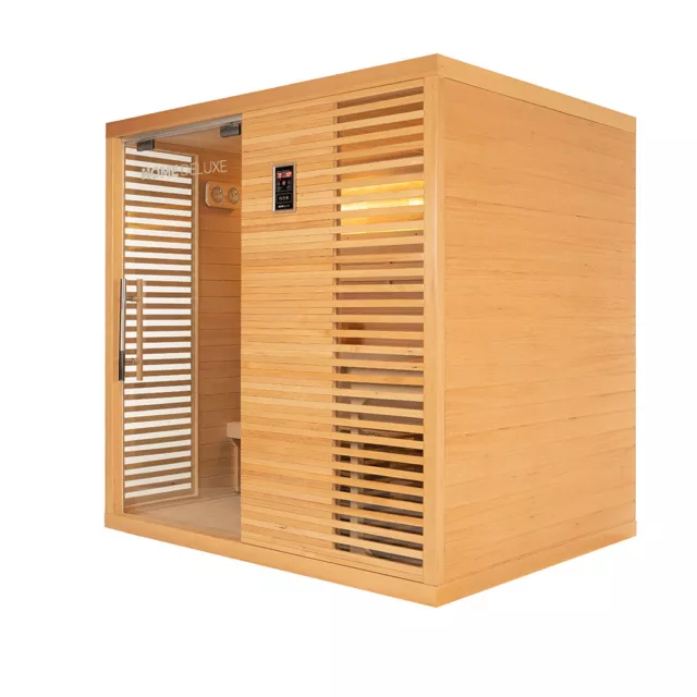 Sauna Cabina Tradicional 5 Persons Casero Cristal Frontal Tsuga 3