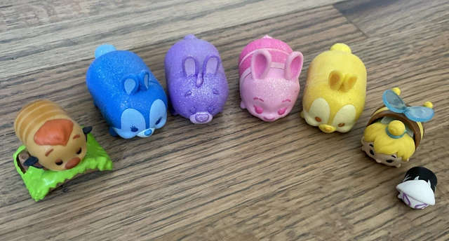 Lot Of 7 Disney Tsum Tsum Easter Tsurprise Sparkle 1-Inch Minifigure & Marvel