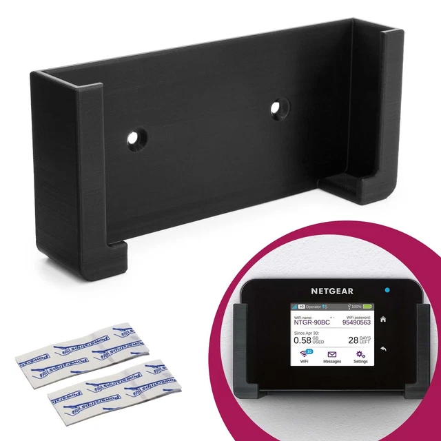 Wandhalterung Router Halter Schwarz für Netgear Nighthawk A810 / AirCard 810