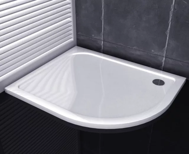 Quadrant Slimline Stone Tray For Shower Enclosure Door Bathroom Free Waste