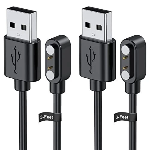 Smart Watch Charger for YAMAY VeryFitPro, [ 2-Pack 3.3-Feet ] Replacement Mag...