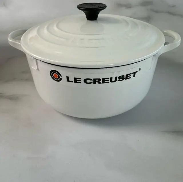 Le Creuset Cocotte ronde two-handled pot 20cm white FedEx DHL