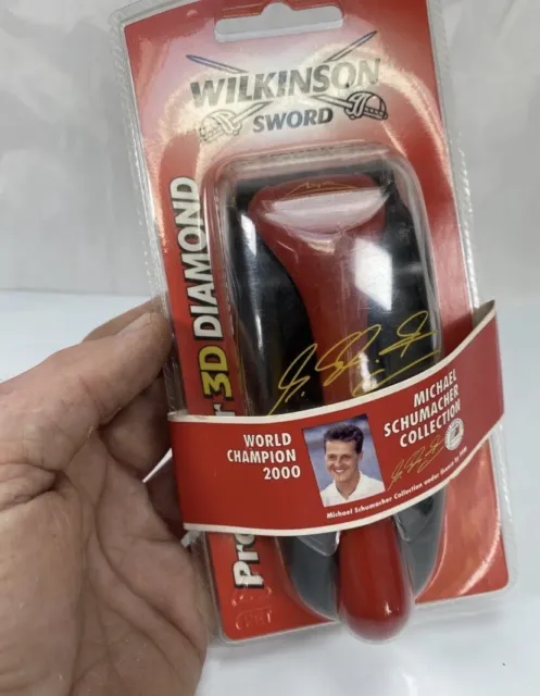 Rasoio vintage Wilkinson spada 3D diamante Michael Schumacher rasoio chic NOS F1 2