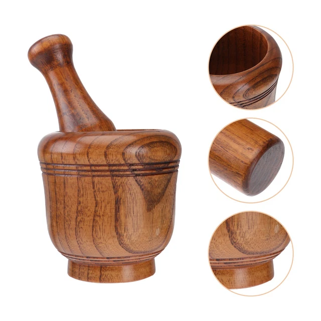 Mörser & Stößel Aus Mangoholz – Traditionelles Küchenutensil Zum Zerkleinern Von Gewürzen & Kräutern (ca. 10 Cm)