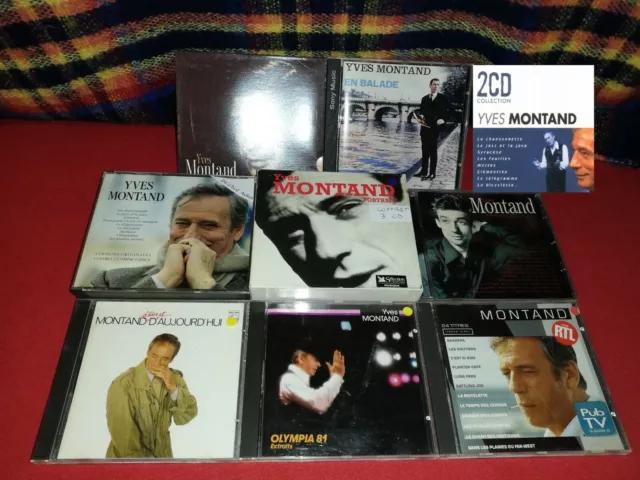 Lot de 9 CD d' Yves MONTAND (dont 2 doubles et 1 triple albums)