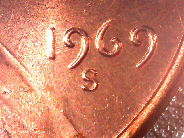 1969 s 1969s Obverse Doubling  DDO Lincoln Memorial penny.  Beautiful Error Coin