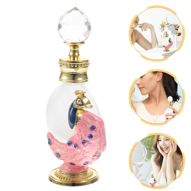 Healeved Parfümflasche Aus Glas – Nachfüllbare Reiseflasche Ca. 12 Ml, Frostiert, Mit Engel-Deko, Für Handtasche & Reise